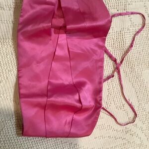 Michelle Mason Silk hot pink wrapped size 2